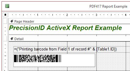 ActiveX 2D DataMatrix and PDF417 screenshot