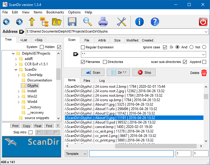 ScanDir portable screenshot