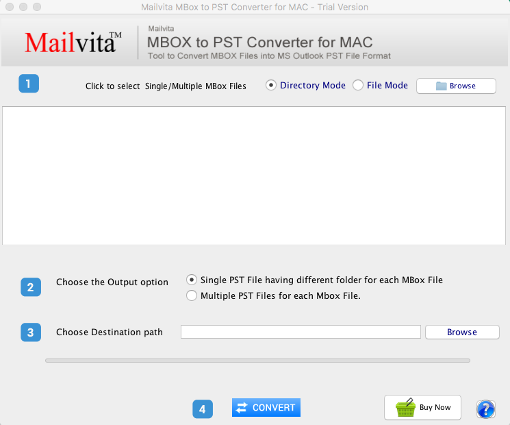 MailVita MBOX to PST Converter for Mac screenshot