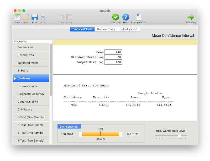 StatCalc Mac screenshot