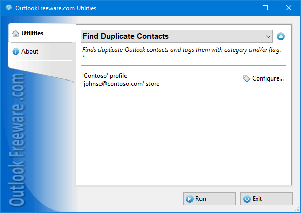 Find Duplicate Contacts screenshot