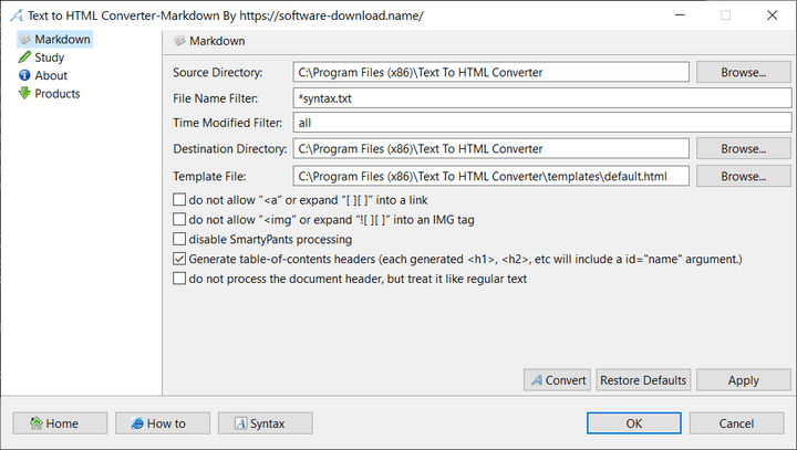 Text to HTML Converter-Markdown screenshot