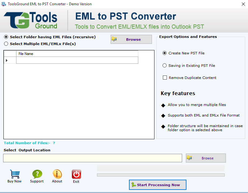 ToolsGround EML to PST Converter screenshot