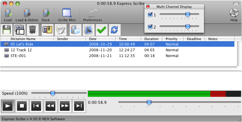 Express Scribe Professional for Mac screenshot