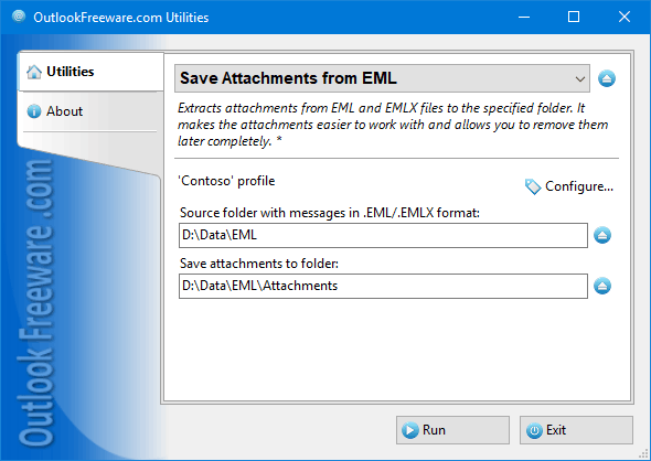 Save Attachments from EML for Outlook screenshot