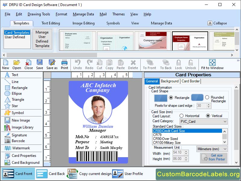 ID Card design Maker Software screenshot