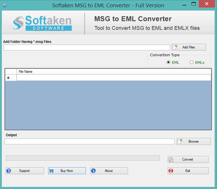 Softaken MSG to EML Converter screenshot