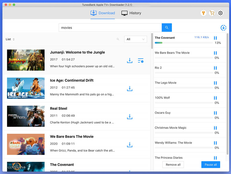 TunesBank Apple TV+ Downloader Mac screenshot