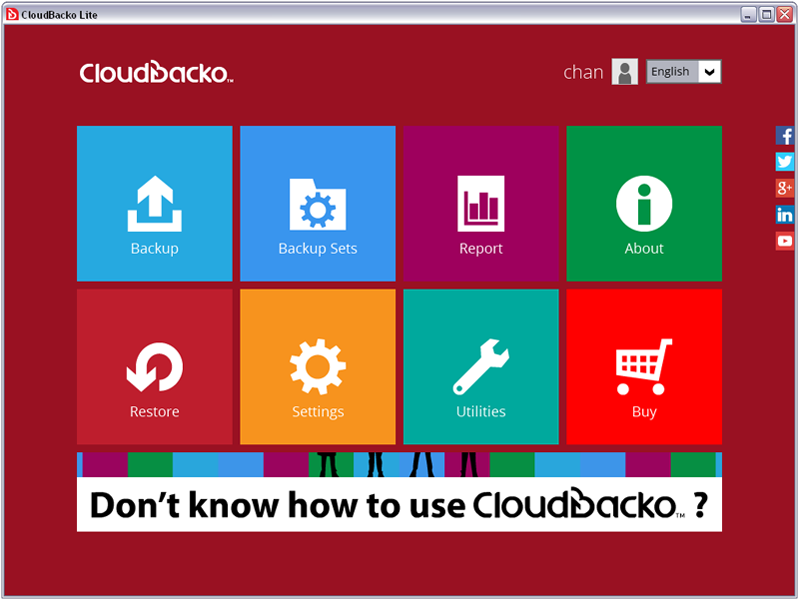 CloudBacko Lite screenshot