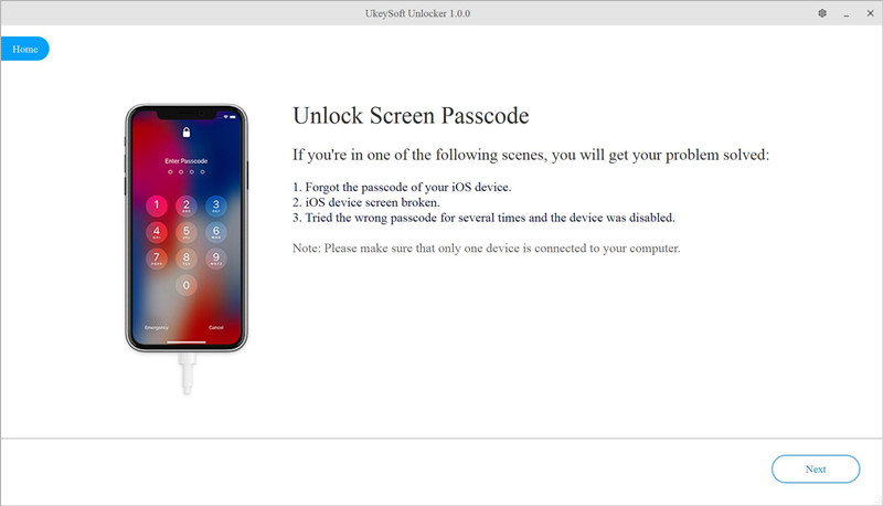UkeySoft iPhone Unlocker screenshot