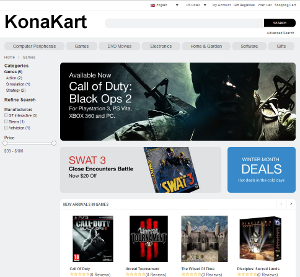 KonaKart screenshot