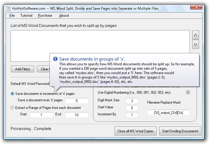 Merge Combine or Join Multiple MSWord screenshot