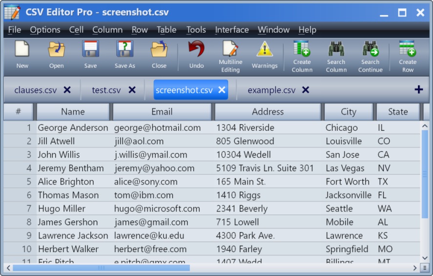 CSV Editor Pro screenshot