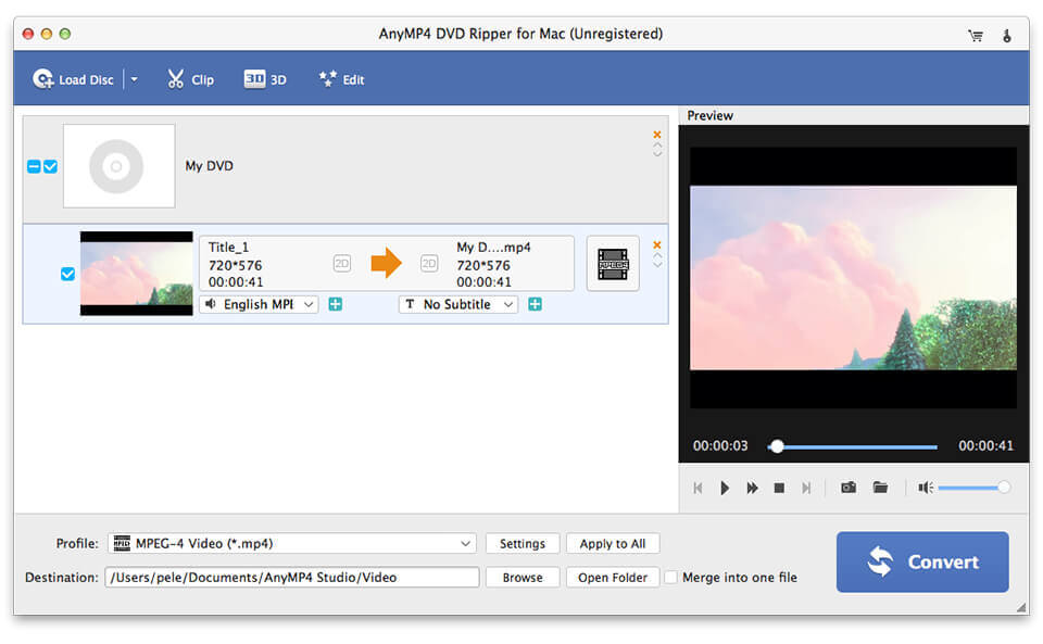 AnyMP4 DVD Creator for Mac screenshot