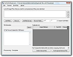 Duplicate file finder utility screenshot