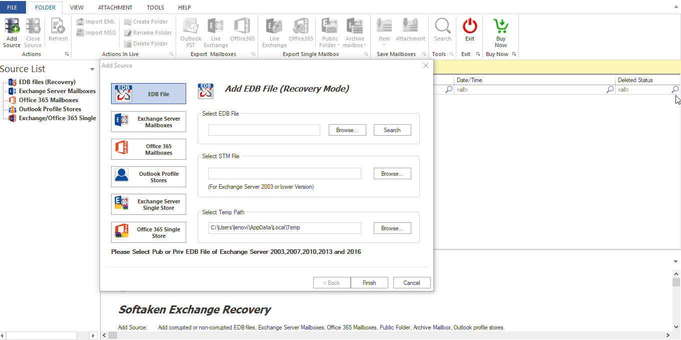 WholeClear EDB Converter screenshot