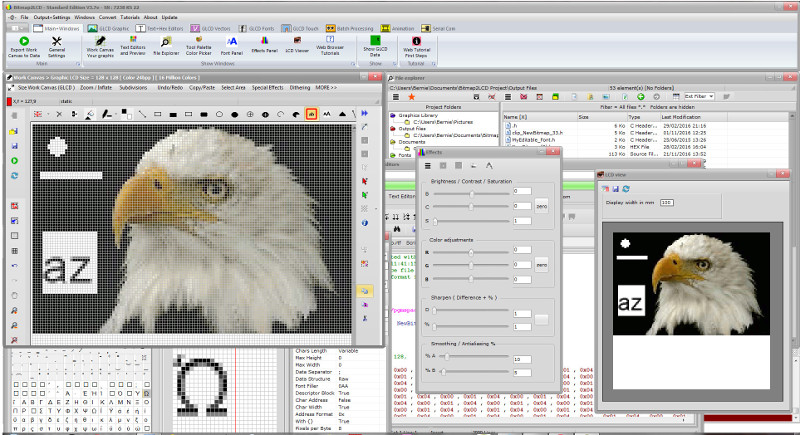 Bitmap2LCD screenshot