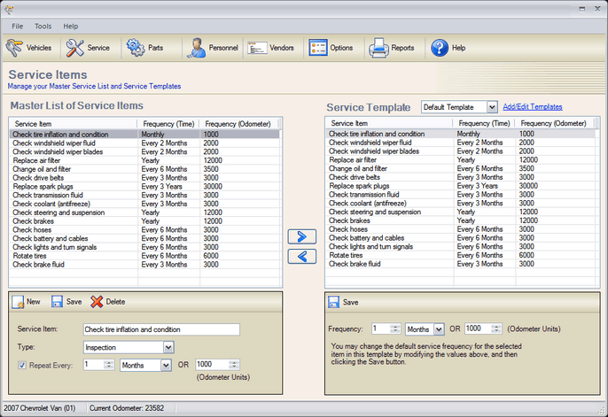 isimSoftware Vehicle Organizer Software screenshot
