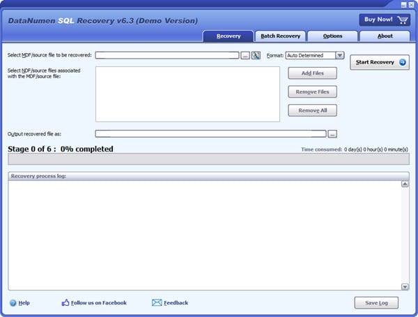 DataNumen SQL Recovery screenshot
