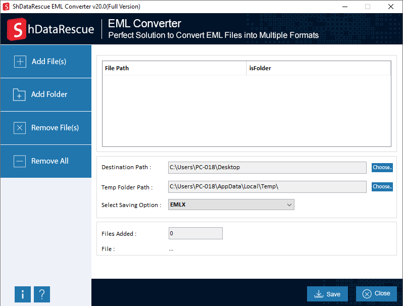 EML Converter screenshot