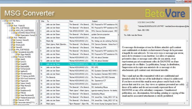 BetaVare MSG Converter screenshot