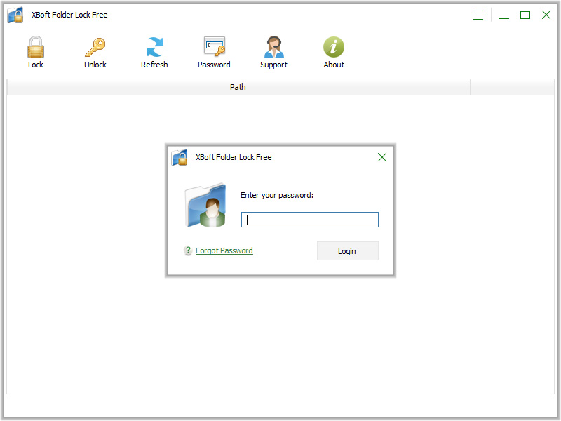 XBoft Folder Lock screenshot