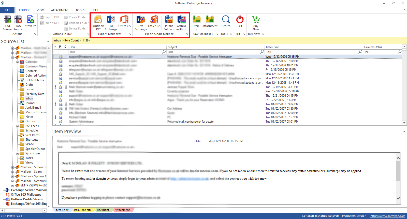 Softakensoftware EDB to PST Converter screenshot