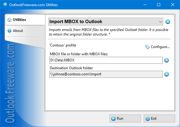 Import Messages from MBOX Files screenshot