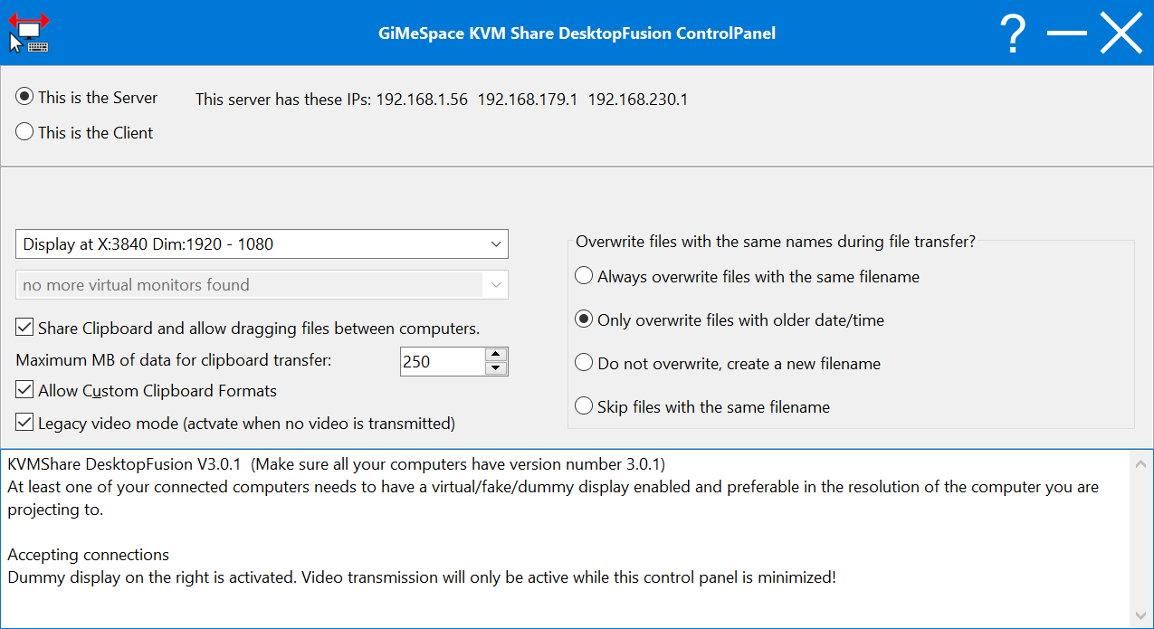 GiMeSpace KVMShare DesktopFusion screenshot