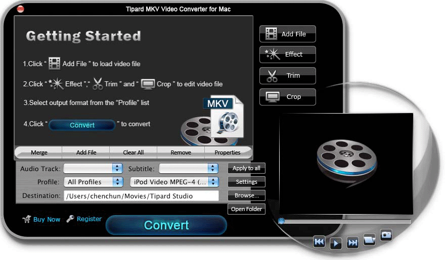 Tipard MKV Video Converter for Mac screenshot
