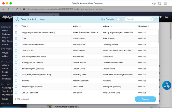 TunePat Amazon Music Converter for Mac screenshot