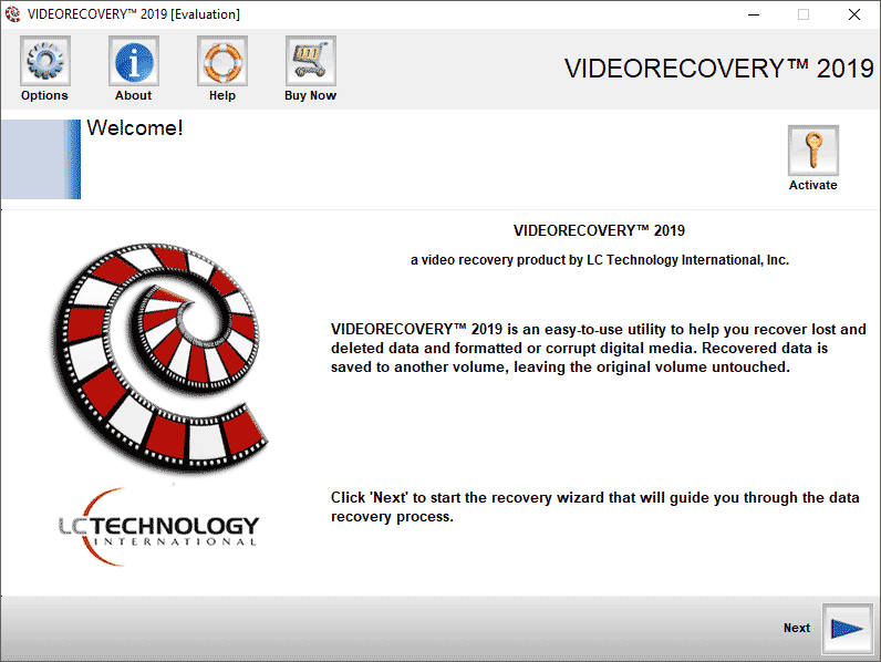 VIDEORECOVERY Standard for Mac screenshot