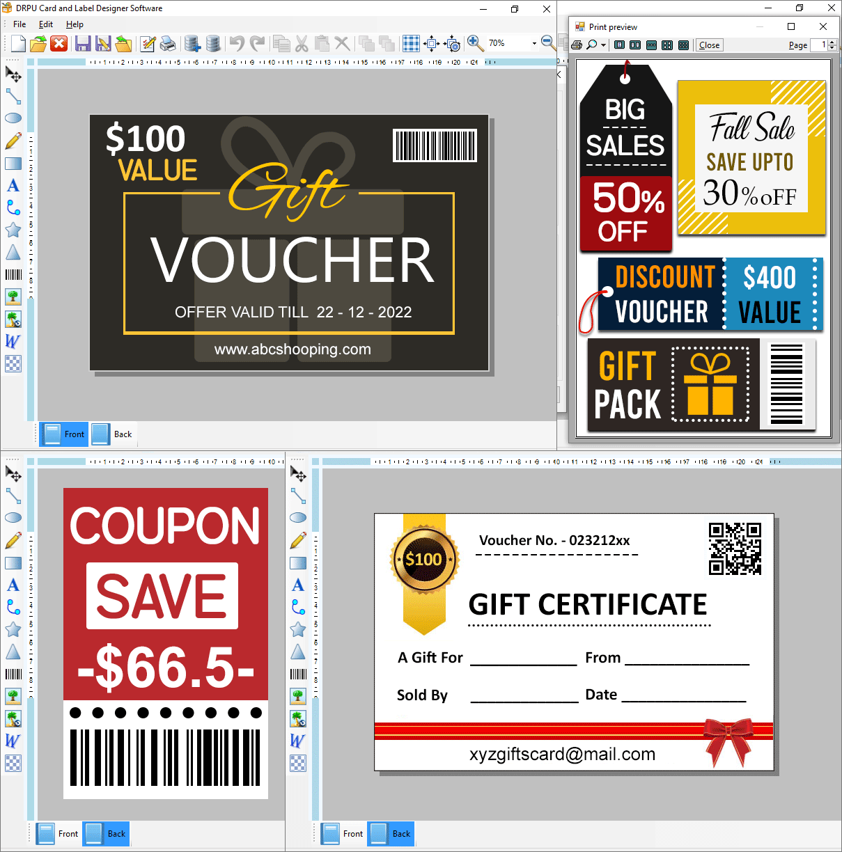 Card and Label Maker Software screenshot
