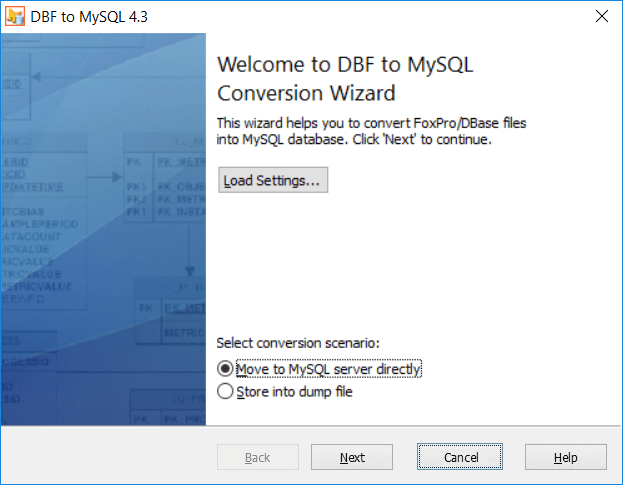 DBF-to-MySQL screenshot