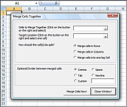Merge Cells to Merge Join Excel Cells screenshot