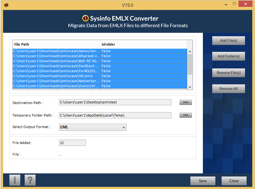 SysInfoTools EMLX Converter screenshot