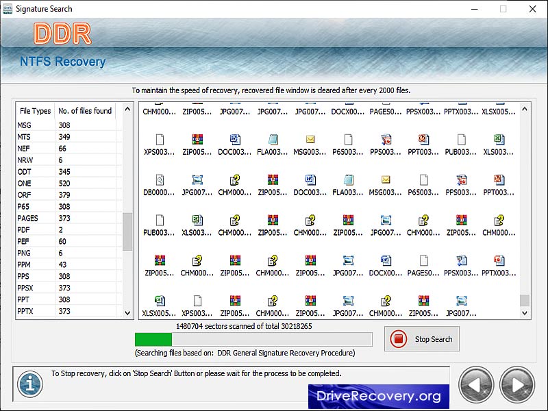 NTFS Data Recovery Software tool screenshot