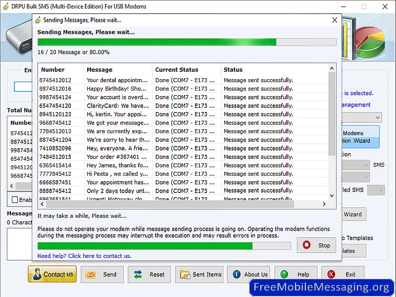 Bulk SMS Software - Multi USB Modem screenshot
