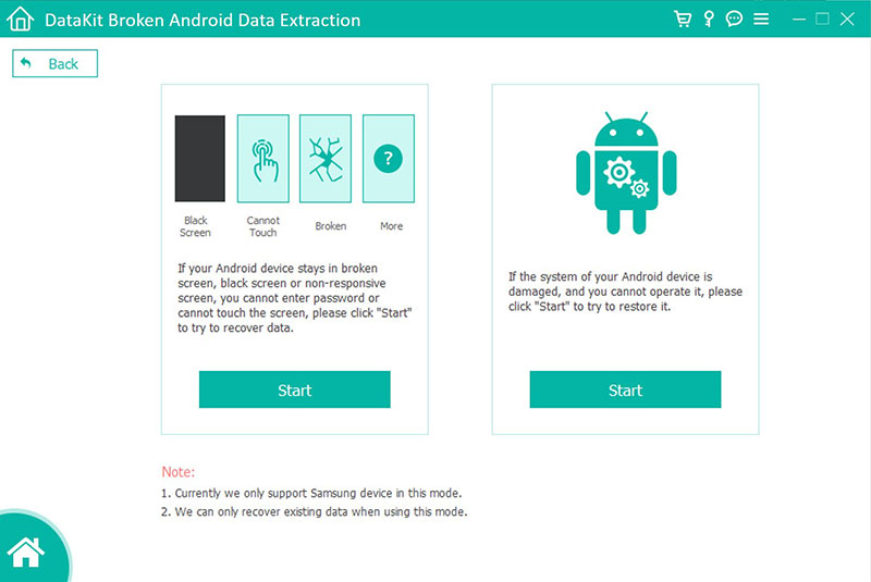 DataKit Broken Android Data Extraction screenshot