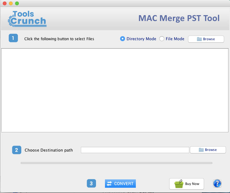 ToolsCrunch Mac Merge PST Tool screenshot