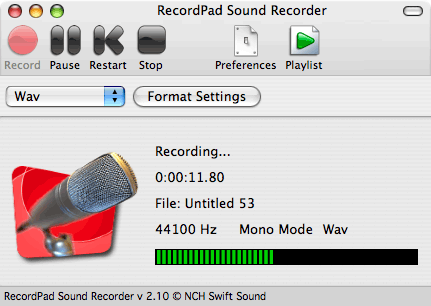 RecordPad Sound Recorder Pro for Mac screenshot