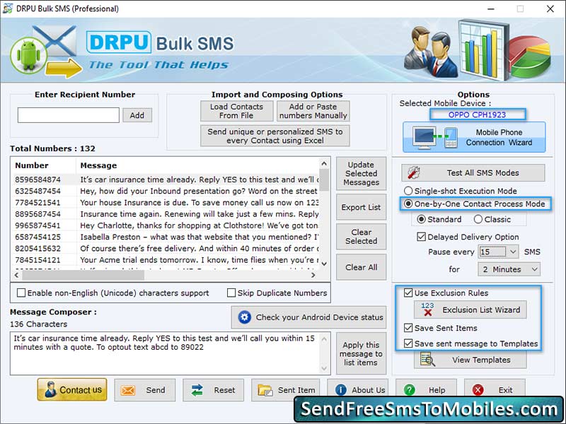 Bulk SMS Tool – Professional screenshot