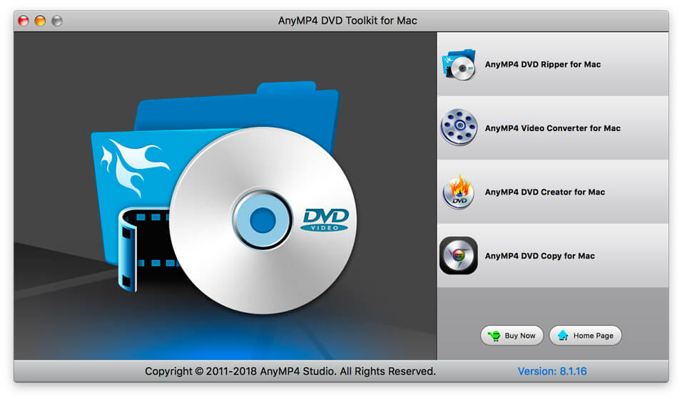 AnyMP4 DVD Toolkit for Mac screenshot