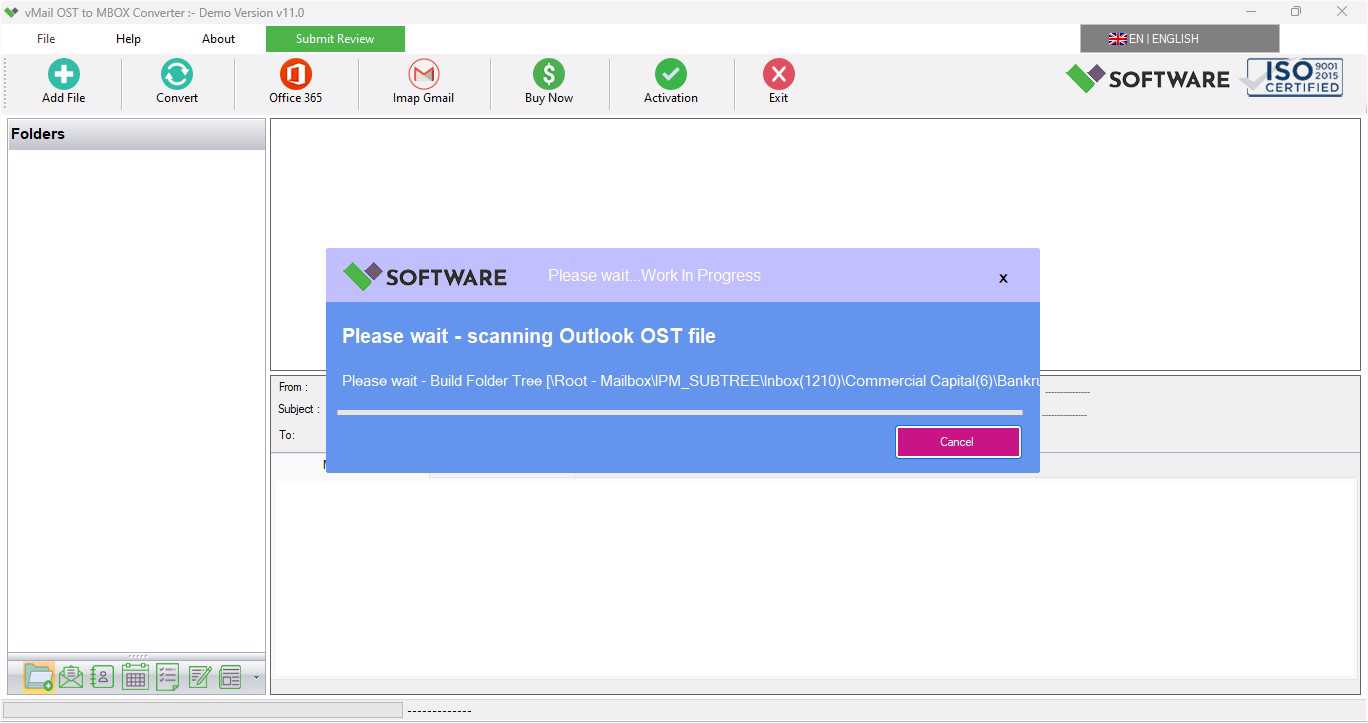 vMail OST to MBOX Converter screenshot