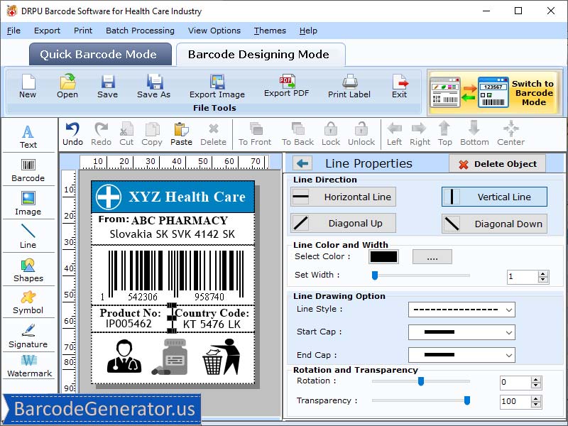 Barcode Generator for Healthcare screenshot