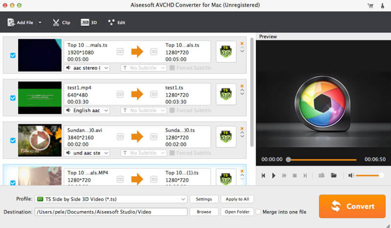 Aiseesoft AVCHD Converter for Mac screenshot