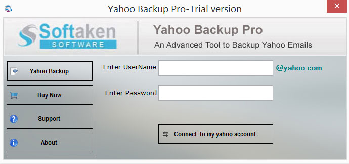 Softaken Yahoo Backup Tool screenshot