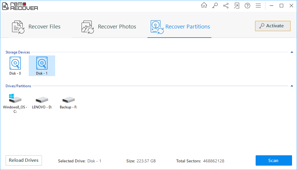 Remo Recover Windows Pro screenshot