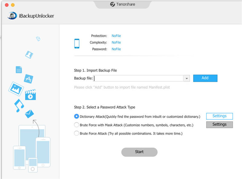 Tenorshare iBackupUnlocker for Mac screenshot