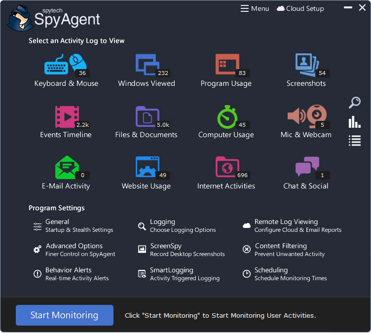 SpyAgent screenshot